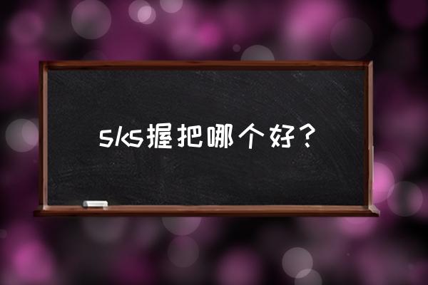 绝地求生什么握把适sks sks握把哪个好？