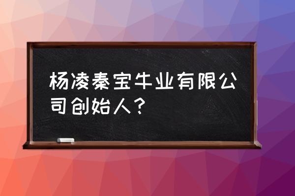 杨凌钻石饲料怎么样 杨凌秦宝牛业有限公司创始人？