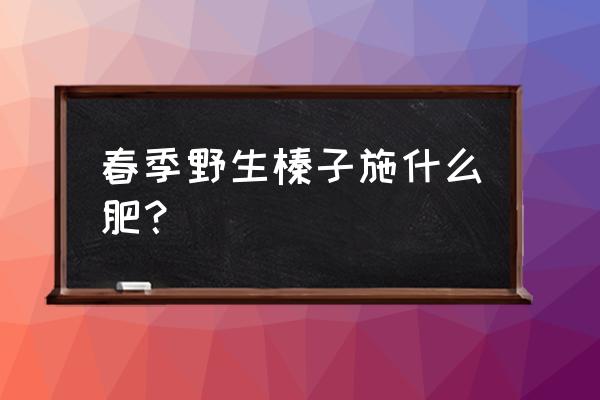 大榛子用什么样的复合肥 春季野生榛子施什么肥？