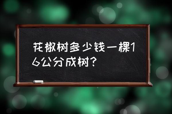 花椒树苗多少钱一块 花椒树多少钱一棵16公分成树？