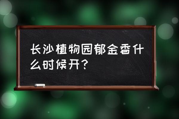 现在长沙植物园有花看吗 长沙植物园郁金香什么时候开？