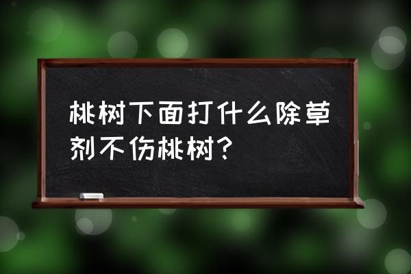 百草枯对桃树有危害吗 桃树下面打什么除草剂不伤桃树？