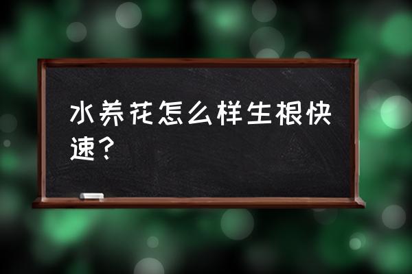 水养花卉的根须能长出来吗 水养花怎么样生根快速？