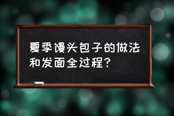 如何在家自制馒头包子 夏季馒头包子的做法和发面全过程？