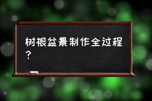 树根做花盆需怎么处理 树根盆景制作全过程？