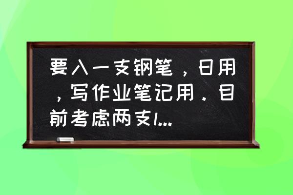 凌美钢笔哪一款适合做笔记 要入一支钢笔，日用，写作业笔记用。目前考虑两支lamy2000和百乐92，不知道选哪支？