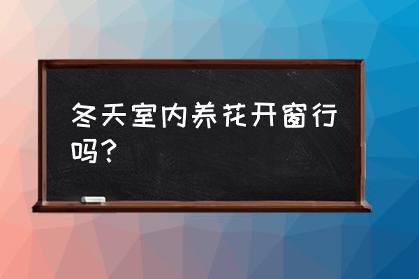 冬季室内养花怎么通风 冬天室内养花开窗行吗？