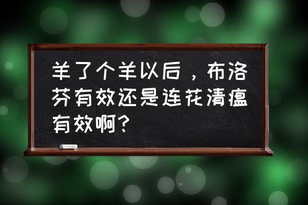 羊了个羊是个什么 羊了个羊以后，布洛芬有效还是连花清瘟有效啊？