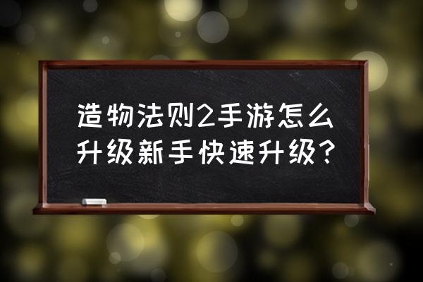 先锋英雄2造物法则登录失败 造物法则2手游怎么升级新手快速升级？