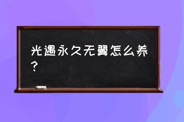 光遇怎么变成永久无翼 光遇永久无翼怎么养？