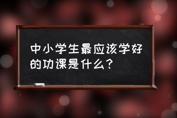 人生一定要学习的几门功课 中小学生最应该学好的功课是什么？