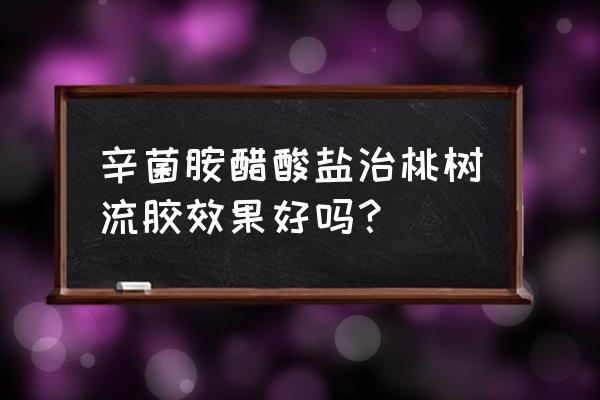 桃树流胶病用什么药最好 辛菌胺醋酸盐治桃树流胶效果好吗？