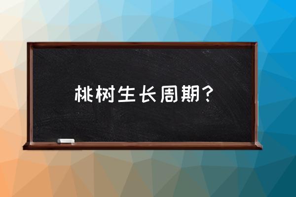 桃子生长全过程完整版 桃树生长周期？