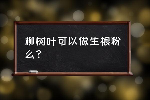 柳树叶怎么剪最简单方法 柳树叶可以做生根粉么？