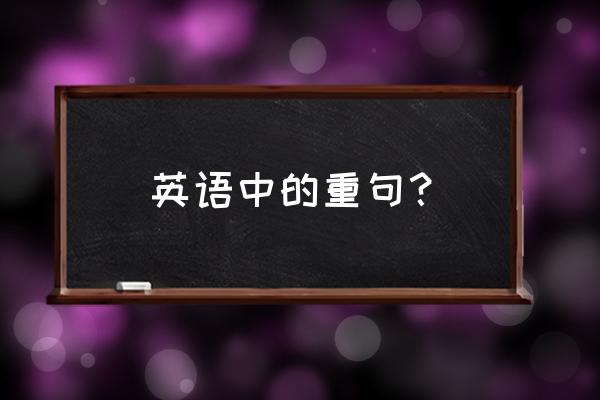 初中英语三大从句专项训练 英语中的重句？