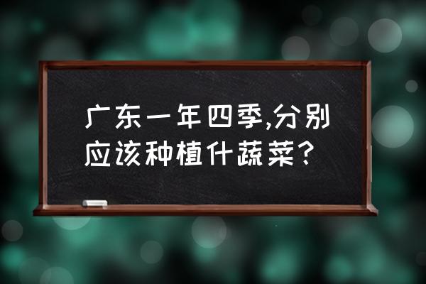 一年四季都可以种的蔬果 广东一年四季,分别应该种植什蔬菜？