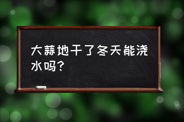 露天越冬的大蒜冬天会冻死吗 大蒜地干了冬天能浇水吗？