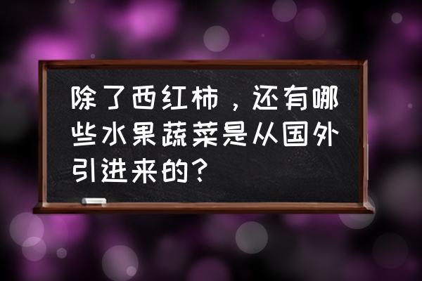 胡葱的种植方法和技术 除了西红柿，还有哪些水果蔬菜是从国外引进来的？