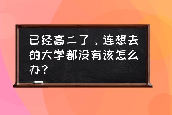 怎么测试自己考哪座大学 已经高二了，连想去的大学都没有该怎么办？