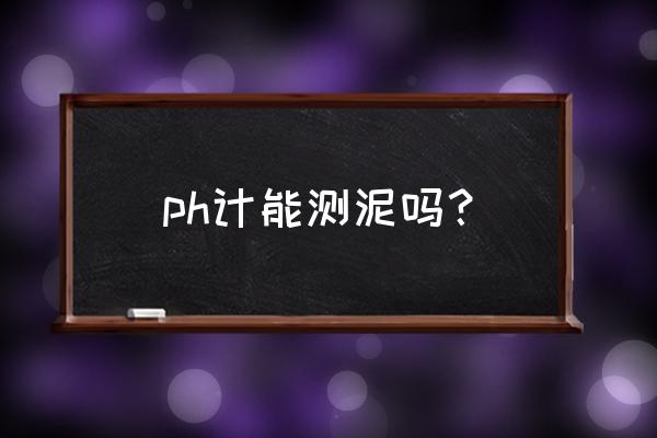 土壤ph值测试仪哪个牌子好调节 ph计能测泥吗？