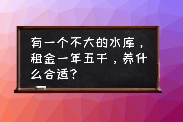 水泥池养罗非鱼技术要求 有一个不大的水库，租金一年五千，养什么合适？