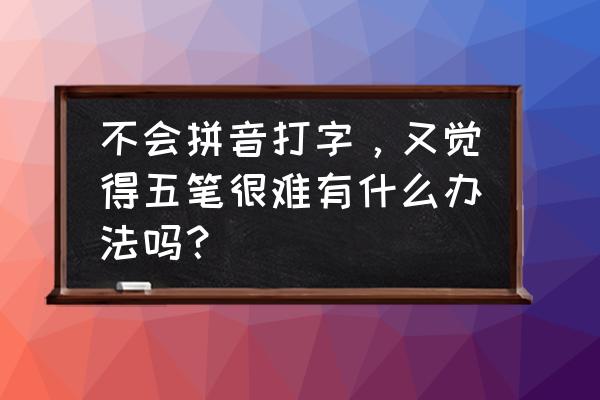 学好拼音的方法和技巧 不会拼音打字，又觉得五笔很难有什么办法吗？